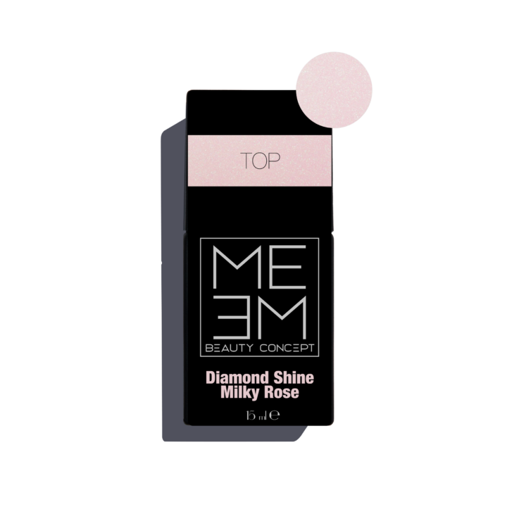 MEEM Színezett Fényzselé – Top – Diamond Shine Milky Rose